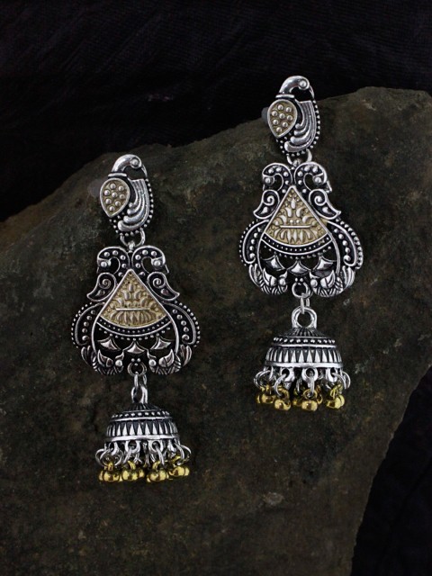 

Sia Art Jewellery Silver Plated Dome Shaped Jhumkas