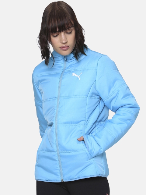 

Puma Women Blue Solid Essentials Padded Jacket