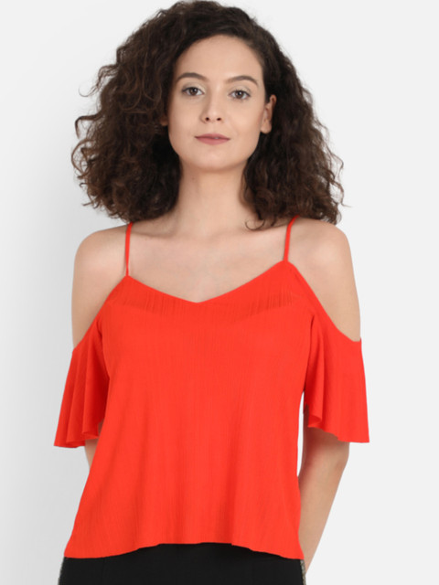 

COVER STORY Women Coral Solid Top
