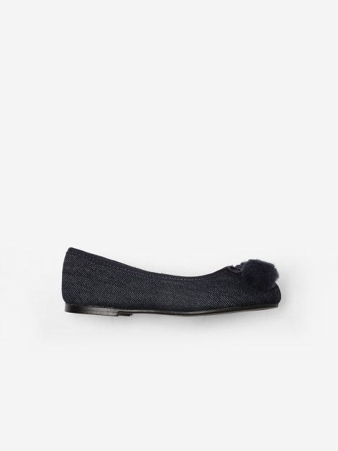 

CHARLES & KEITH Girls Navy Blue Solid Ballerinas