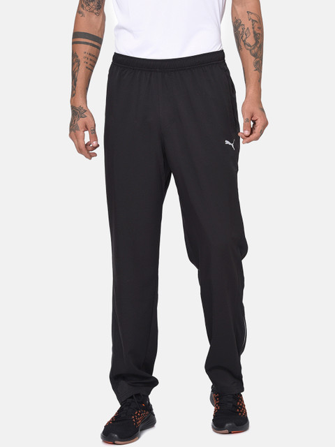 

Puma Men Black Solid Core Running Track Pants