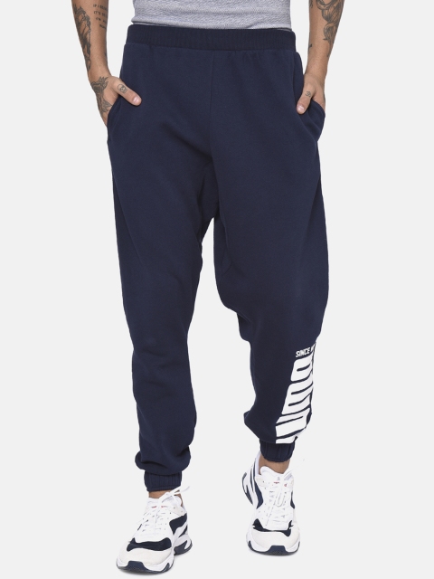 

Puma Men Navy Rebel Bold FL Joggers, Navy blue