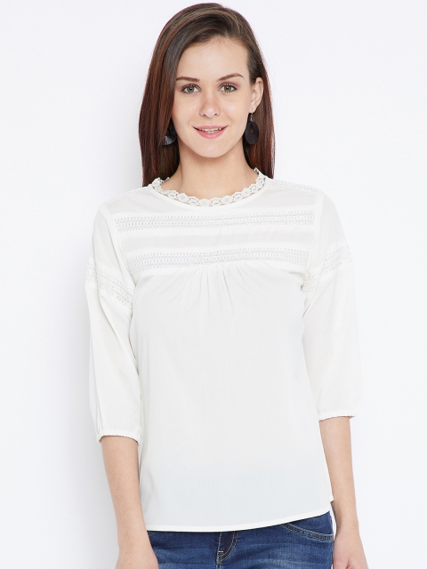 

Toshee Women White Solid Top