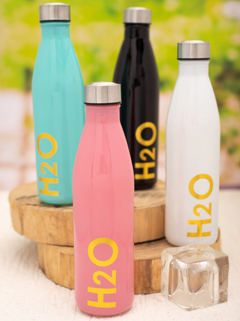 

White Gold Set of 4 Glass Bottles 750ml each, Multi