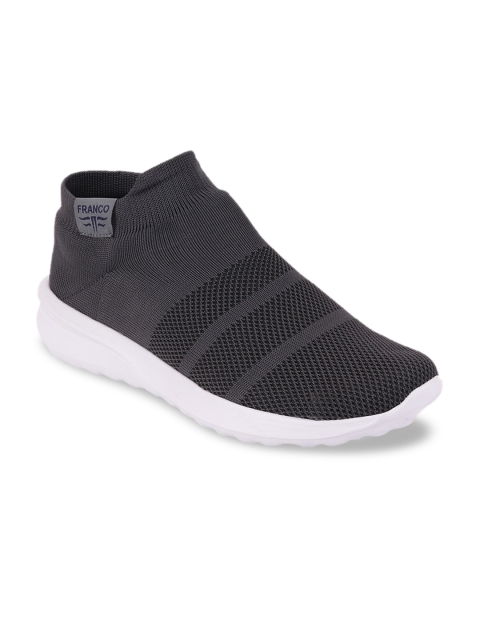 

Franco Leone Men Grey Slip-On Sneakers
