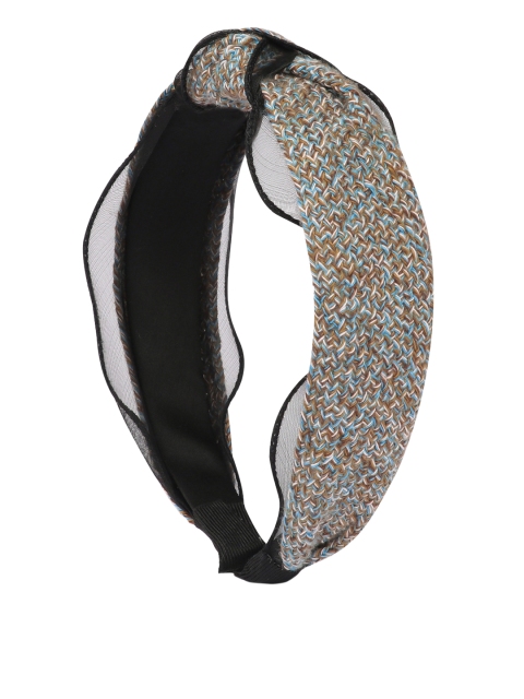 

The Magic Wand Girls Beige & Blue Knotted Self Design Hairband