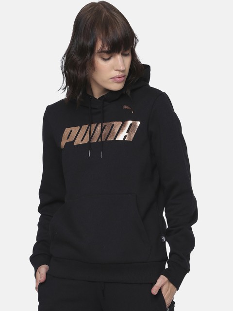 

Puma Women Black Modern Sport FL Printed Hooded Sweatshirt