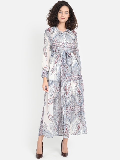 

COVER STORY Women White Printed Maxi Dress