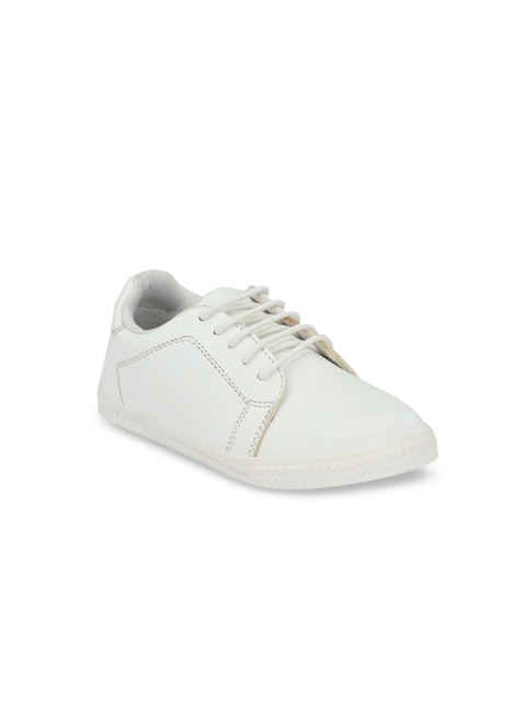 

TUSKEY Boys White Leather Sneakers