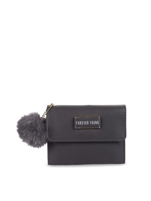 

LONDON FASHION hob Charcoal Grey Solid Envelope Clutch