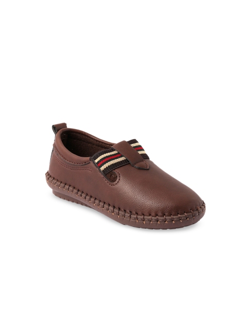 Kittens Boys Brown Slip-On Sneakers