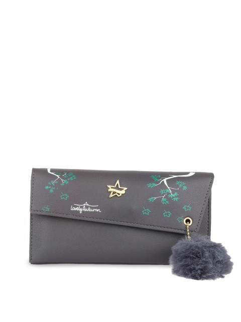 

LONDON FASHION hob Grey Printed Envelope Clutch