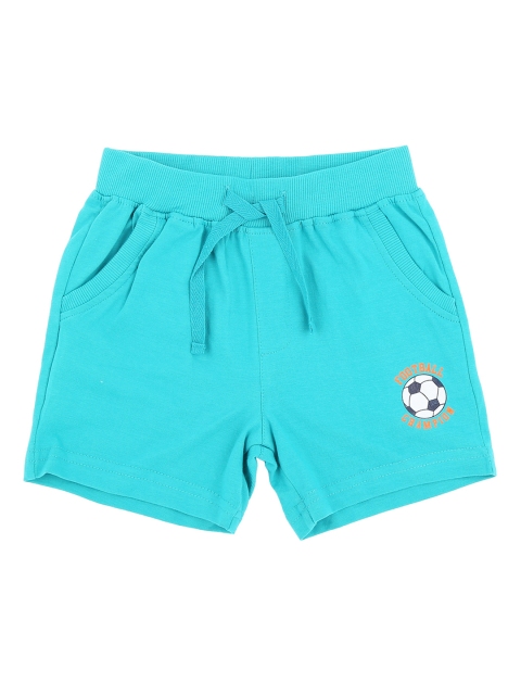 

Pantaloons Baby Boys Turquoise Blue Solid Regular Fit Regular Shorts