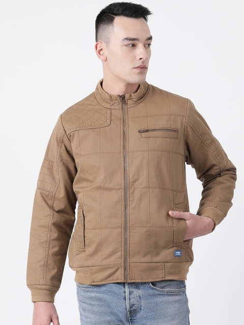 

Cloak & Decker by Monte Carlo Men Beige Checked Padded Jacket