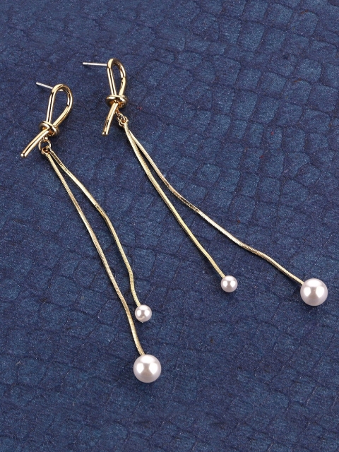 

E2O Gold-Plated Contemporary Drop Earrings