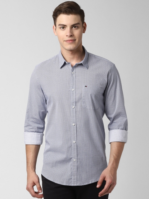 

Peter England Casuals Men Blue Slim Fit Printed Casual Shirt