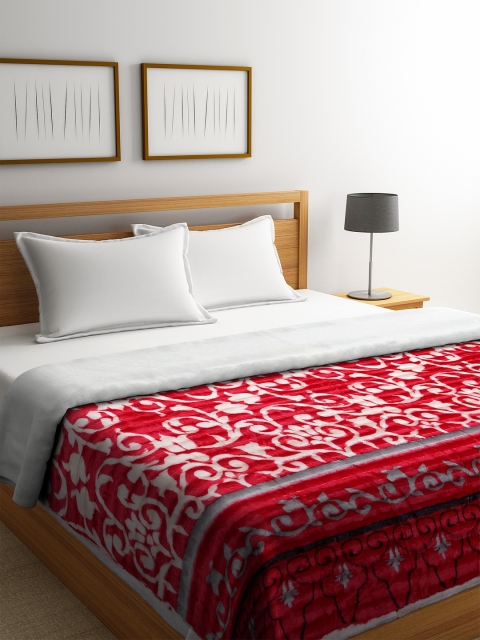 

KLOTTHE Red & White Ethnic Motifs Mild Winter 450 GSM Double Bed Comforter