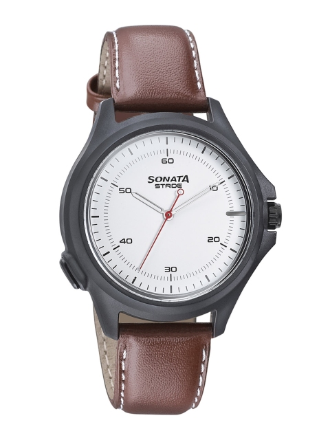 

Sonata Stride Men White Analogue watch 7130PL01