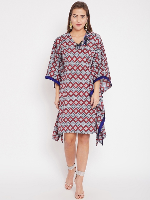 The Kaftan Company Women Multicoloured Printed Kaftan Dress, Multi