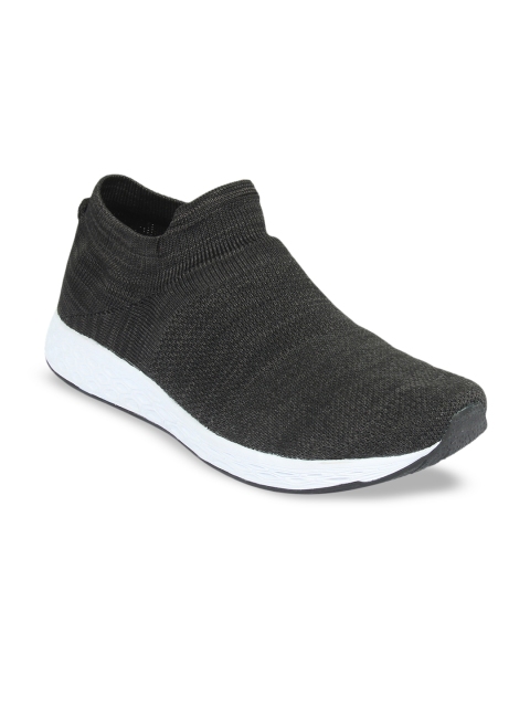 

OFF LIMITS Men Charcoal Grey Woven Design Walking Shoes