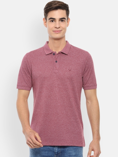 

Solly Jeans Co. Men Pink Solid Polo Collar T-shirt