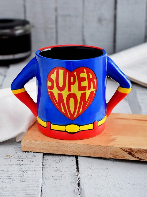 

Archies Blue & Red Ceramic Super Mom Coffee Mug