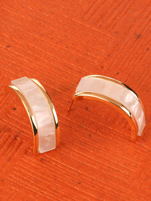 

E2O Gold-Plated Geometric Half Hoop Earrings