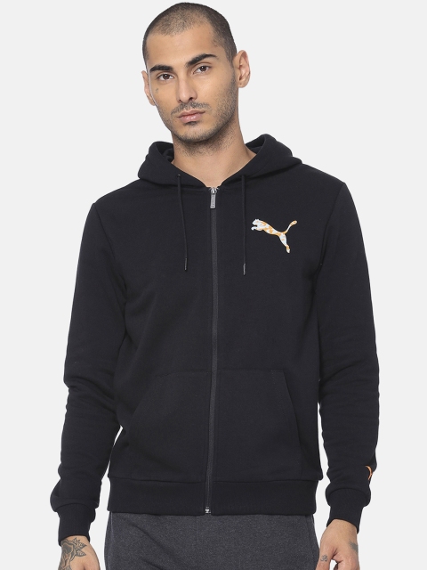 

Puma Men Black Solid Graphic Sweat VI Hooded Sweatshirt