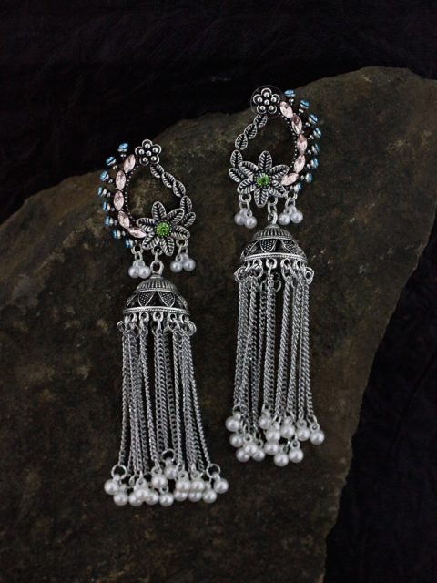 

Sia Art Jewellery Silver Plated Classic Jhumkas