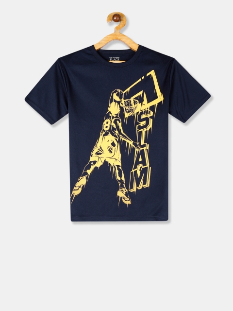 

The Childrens Place Boys Blue Printed Round Neck T-shirt