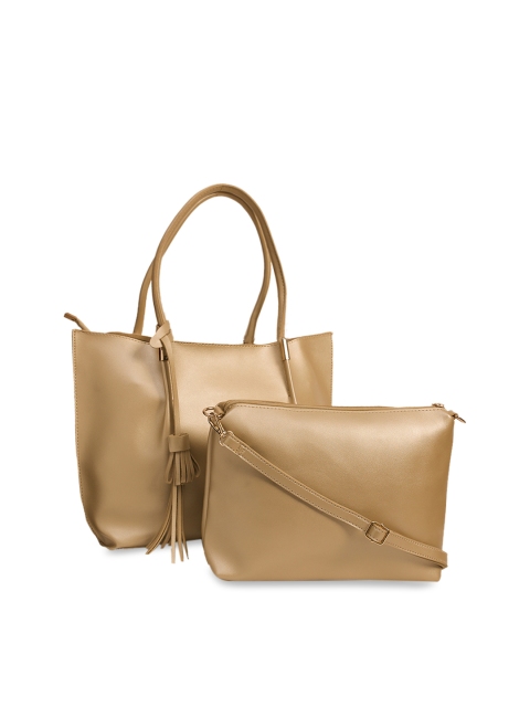 

LEGAL BRIBE Gold-Toned Solid Handheld Bag