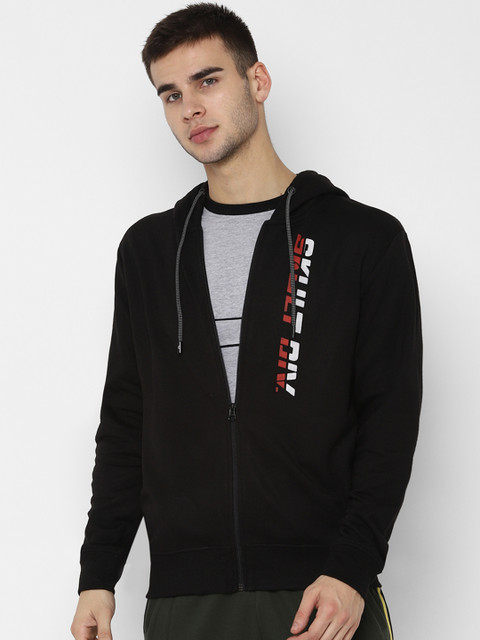 

SKULT by Shahid Kapoor Men Black Printed Hooded Sweatshirt