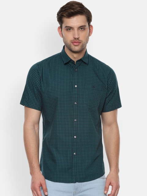 

Van Heusen Sport Men Green Slim Fit Checked Casual Shirt