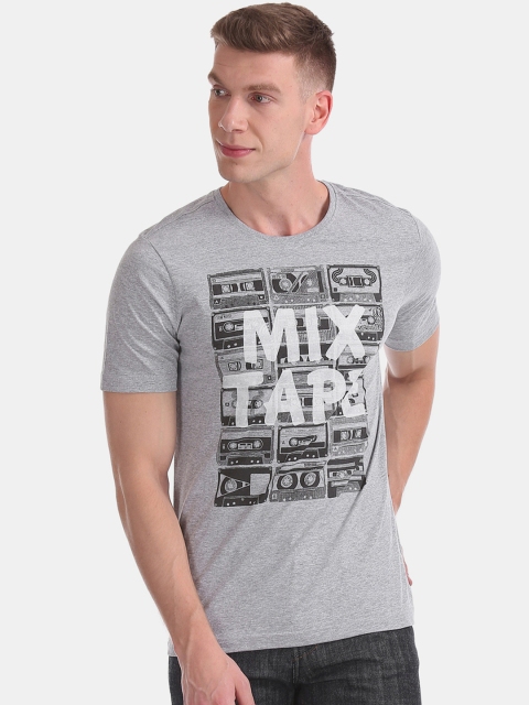 

Colt Men Grey Printed Round Neck T-shirt