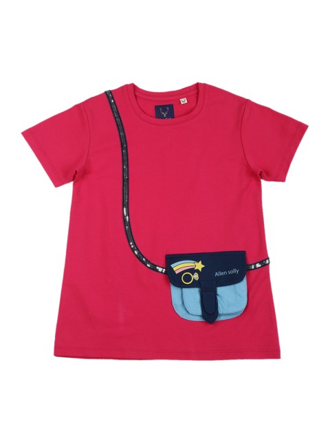 

Allen Solly Junior Girls Pink Sequinned Round Neck T-shirt