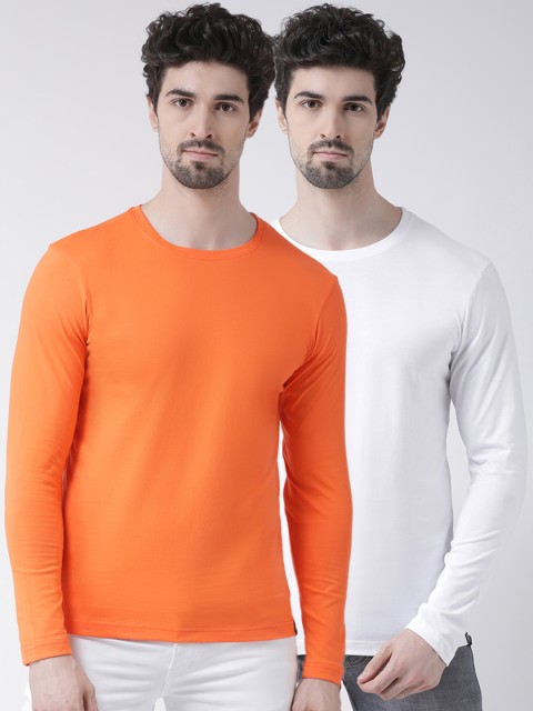 

Friskers Men White Solid Round Neck T-shirt