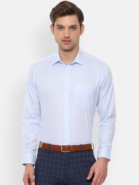 

Van Heusen Men Blue Regular Fit Self Design Formal Shirt