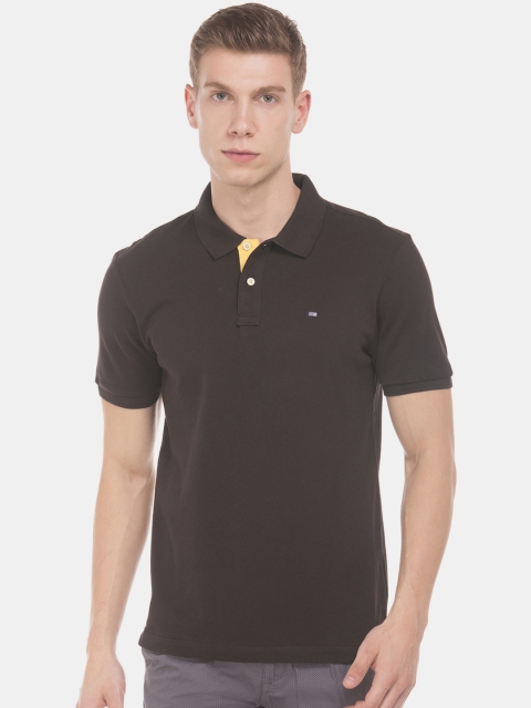 

Arrow Sport Men Brown Solid Polo Collar T-shirt