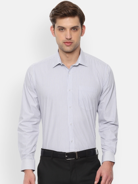

Van Heusen Men White Regular Fit Striped Formal Shirt