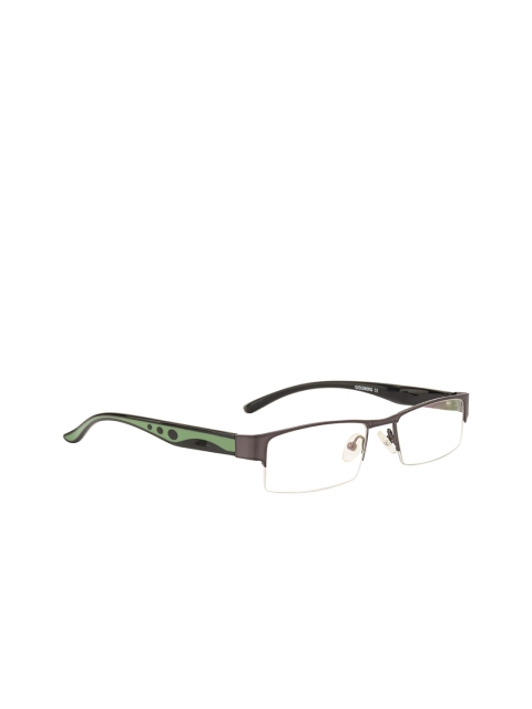 

Gold Berg Unisex Grey & Green Solid Half Rim Rectangle Frames