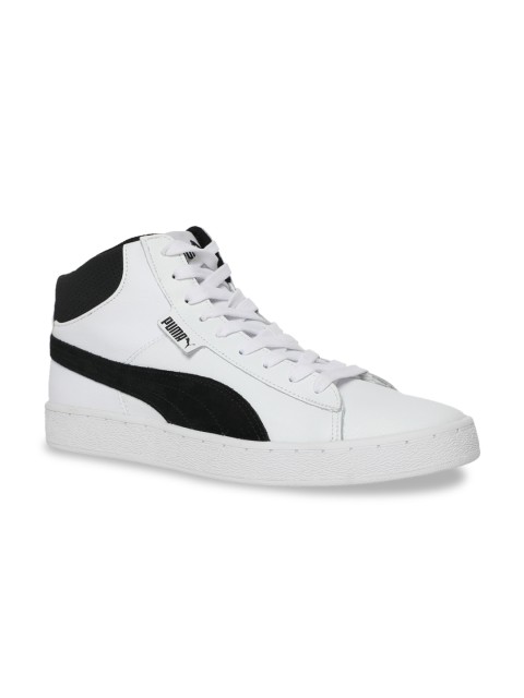 

Puma Men White & Black Colourblocked Synthetic Mid-Top 1948 Mid SL IDP Sneakers