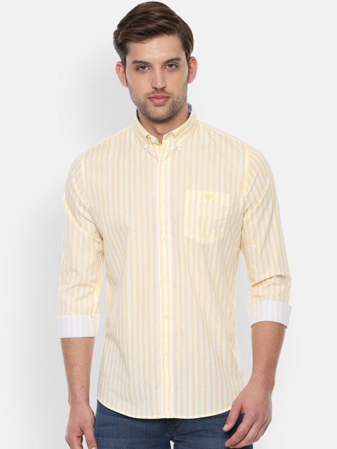 

Van Heusen Sport Men Yellow Slim Fit Striped Casual Shirt