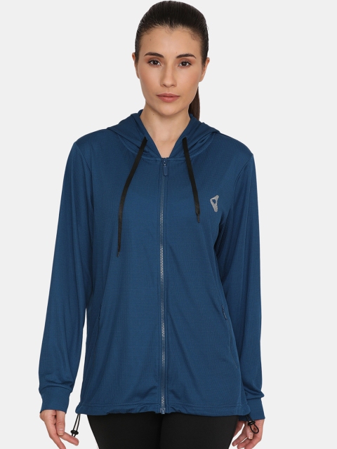 

Zelocity by Zivame Women Blue Solid Sporty Jacket