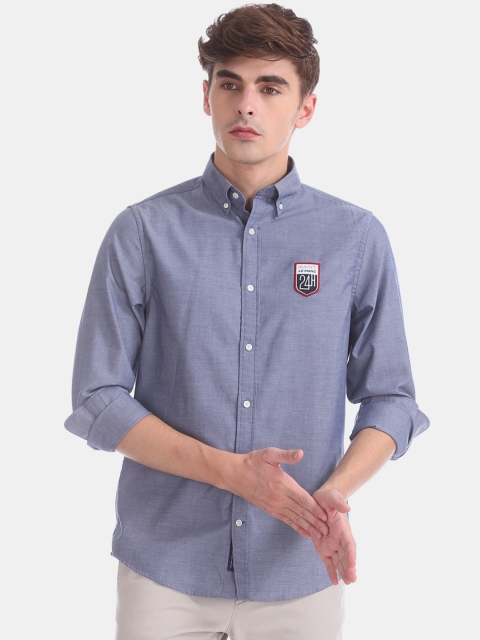 

GANT Men Blue & Grey Regular Fit Solid Formal Shirt