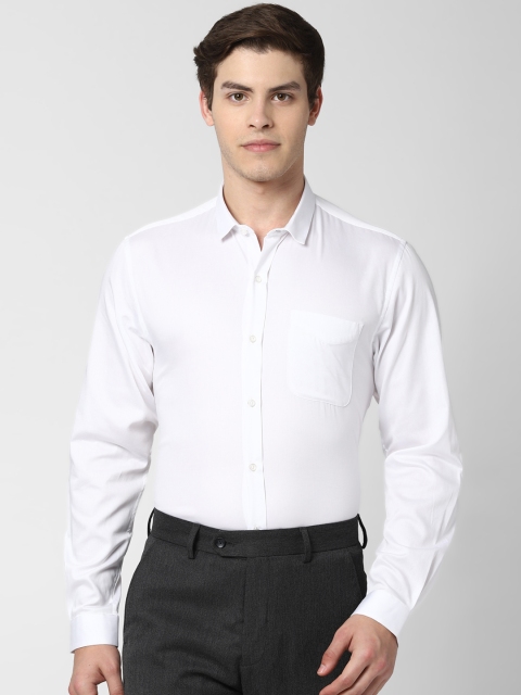 

Peter England Men White Slim Fit Solid Formal Shirt