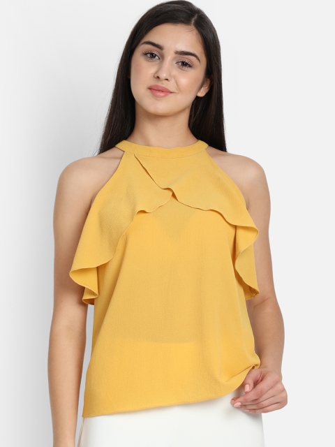 COVER STORY Women Yellow Solid Top