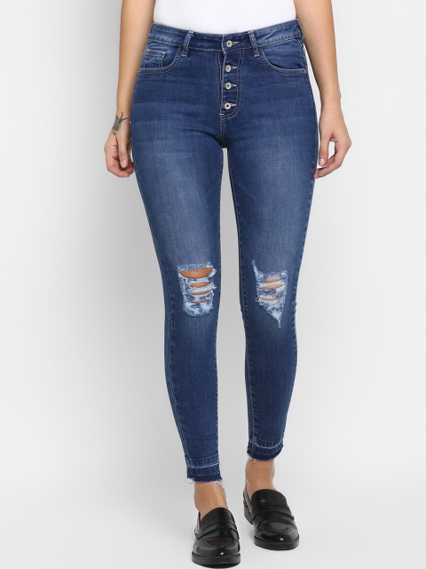

FOSH Women Blue Slim Fit Jeans
