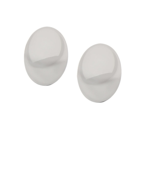 

Inox Jewelry Silver-Toned Oval Studs