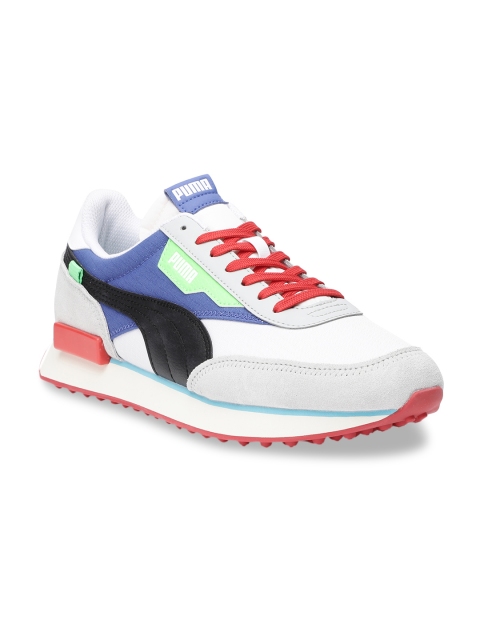 

Puma Unisex White & Blue Colourblocked FUTURE RIDER RIDE ON Sneakers