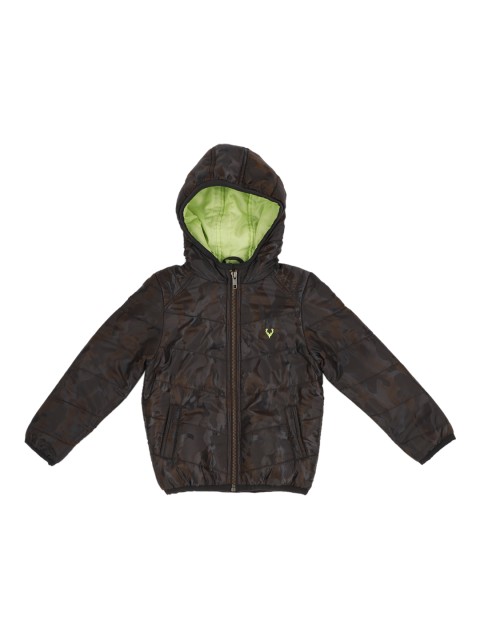 

Allen Solly Junior Boys Brown Printed Puffer Jacket